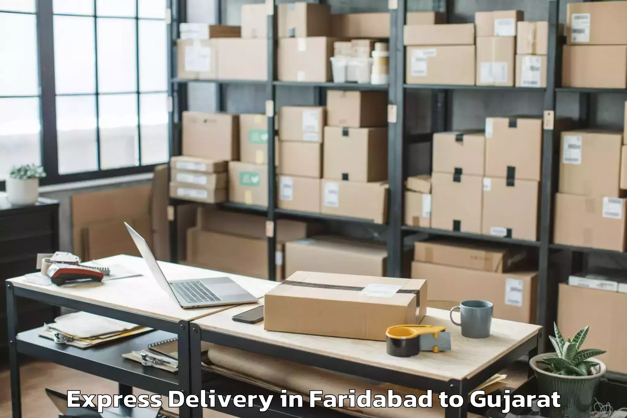 Faridabad to Amirgadh Express Delivery Booking